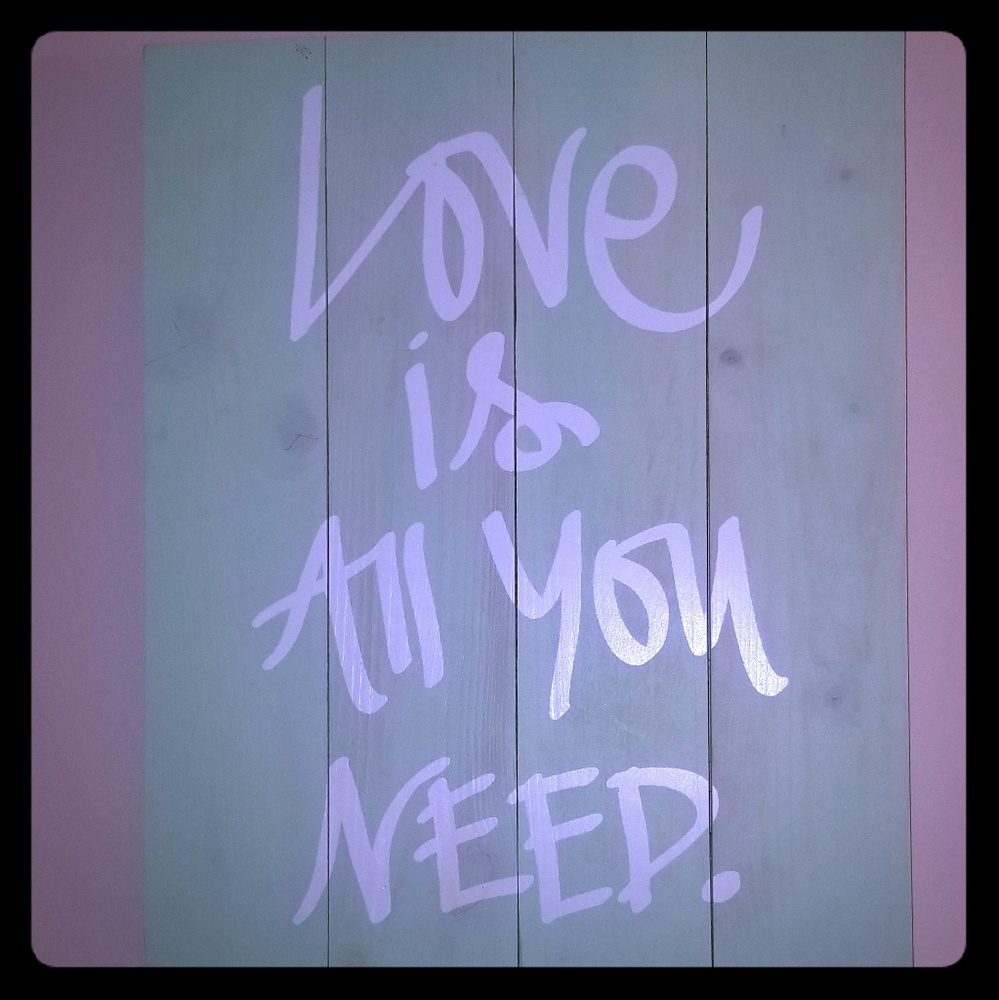 💥3/$15 Wall Decor "Love is all you need"